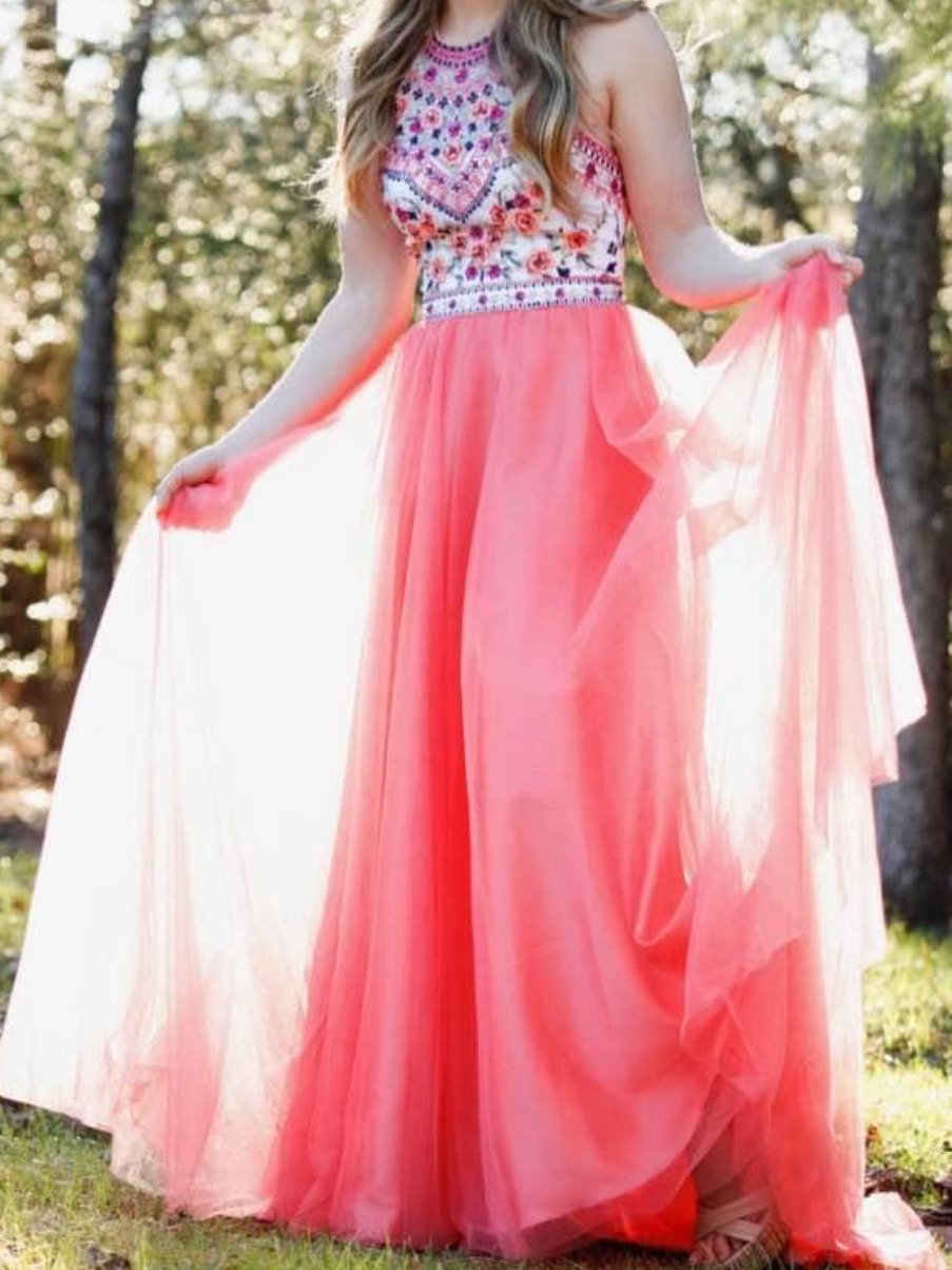 Morilee Coral Formal Dress Size 2